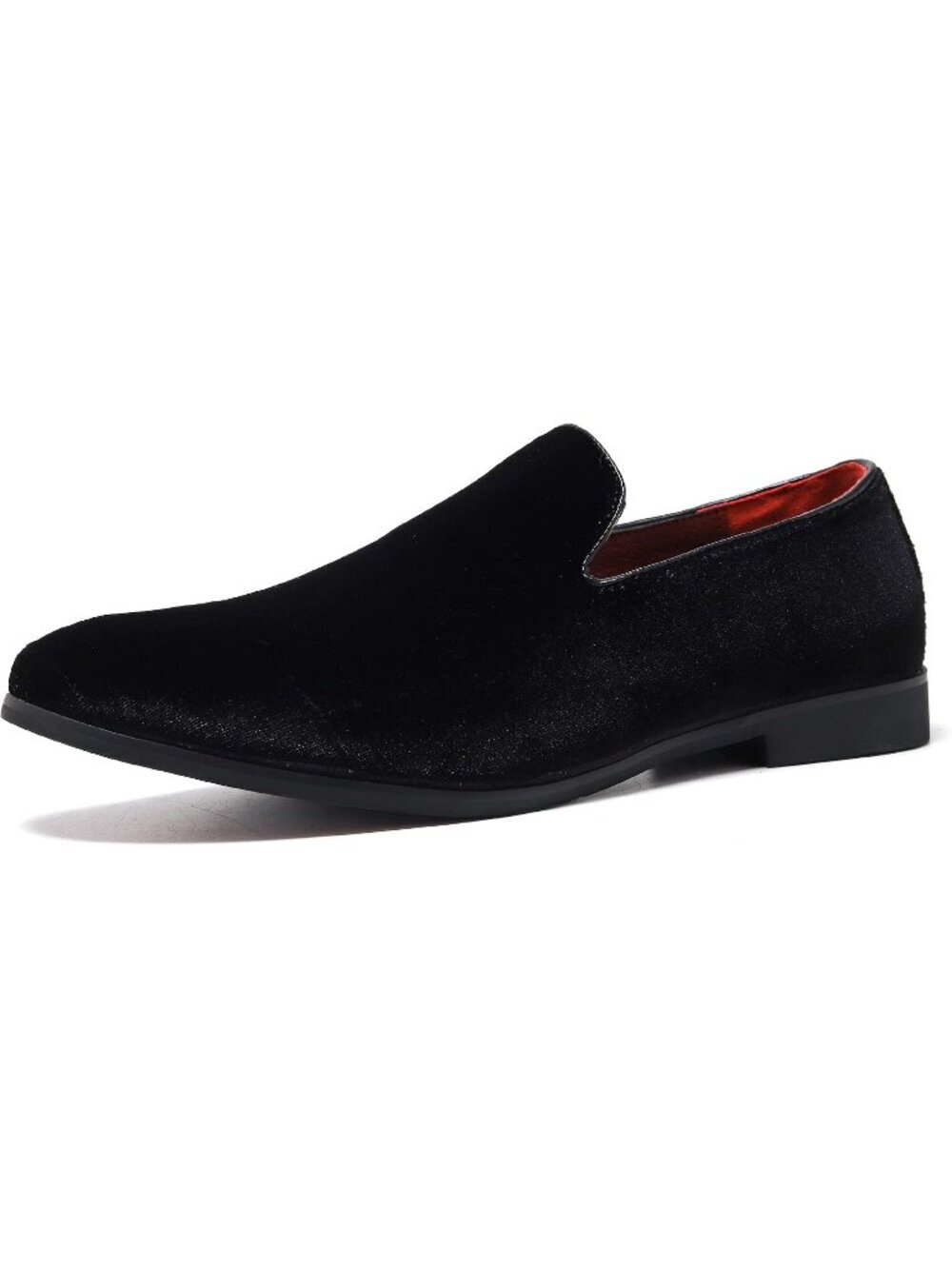 Men's Black Velvet Penny Loafers Metal Buckle Slip On Luxury Suede Formal Shoes